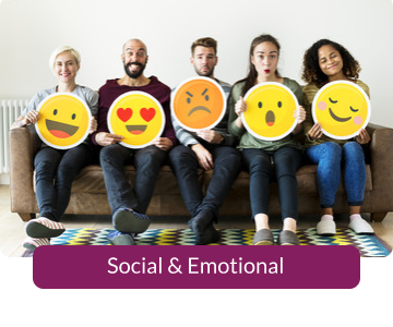 Button link to resources for Social & Emotional