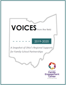 Cover of Voices from the field 2019-2020: A Snapshot of Ohio's Regional Supports for Family-School Partnerships