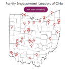 map of ohio with family engagement leaders locations marked