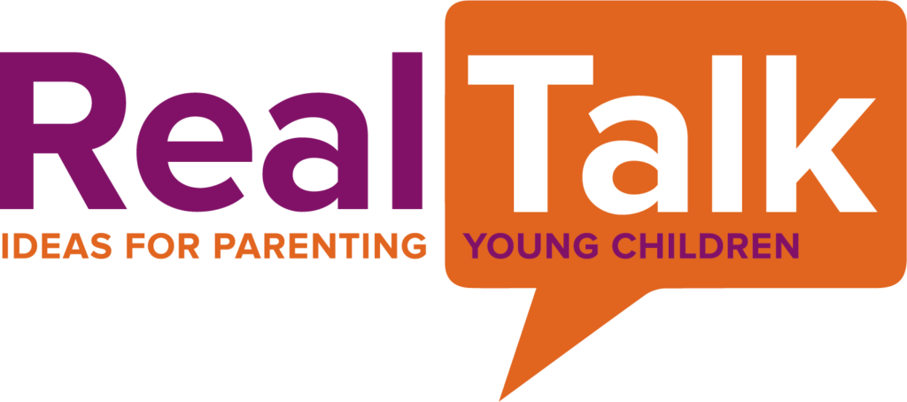 Real Talk Ideas for Parenting Young Children logo with a conversation bubble