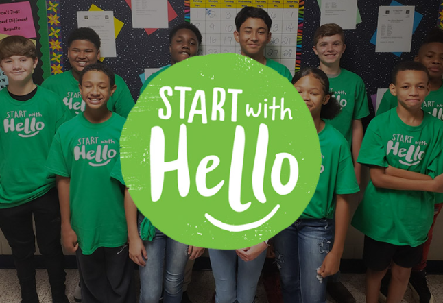 Start With Hello T-Shirt - Sandy Hook Promise