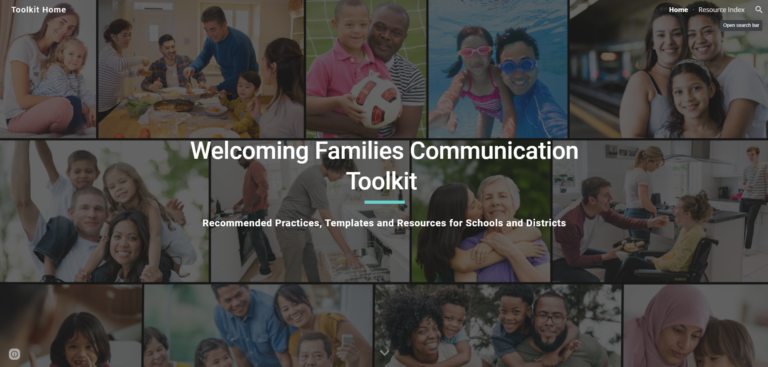 Welcoming Families Communication Toolkit banner